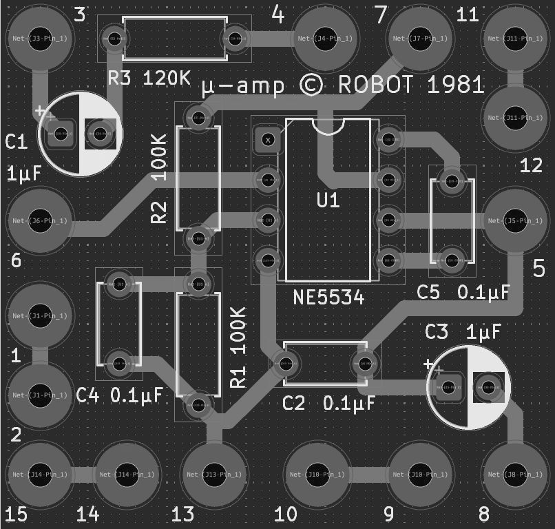 μ-Amp printed circuit board